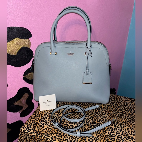 kate spade Handbags - KATE SPADE BABY BLUE LEATHER BAG